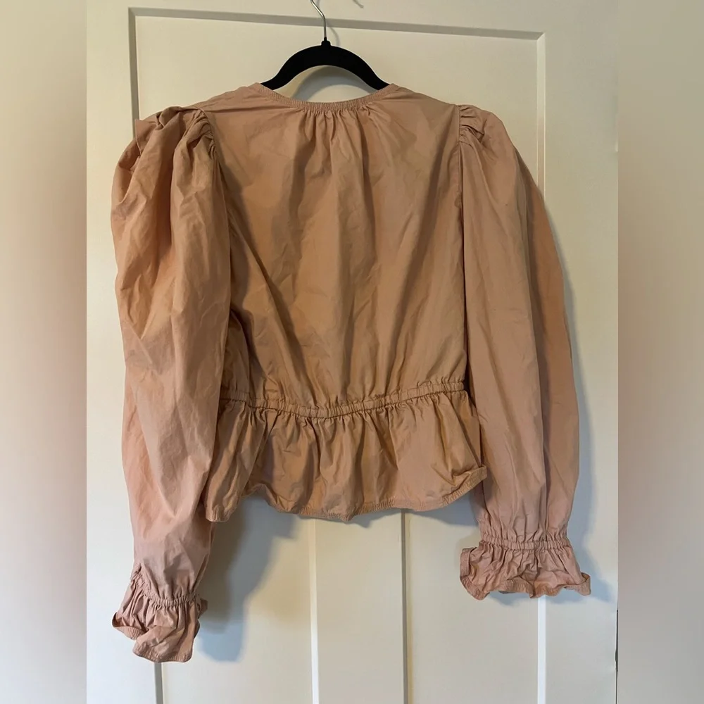 ULLA JOHNSON Sabina Puff-Sleeve Cotton Blouse